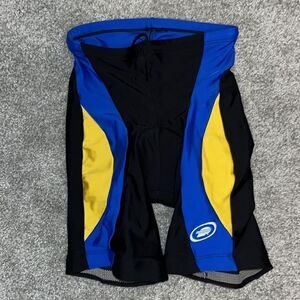 Black Blue Yellow padded Performance bike cycling road shorts Sweden Swedish L